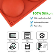 Laden Sie das Bild in den Galerie-Viewer, Halbkugelförmige Silikonbackform