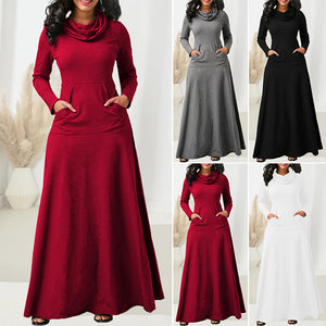 Monochrom Latz-Maxikleid