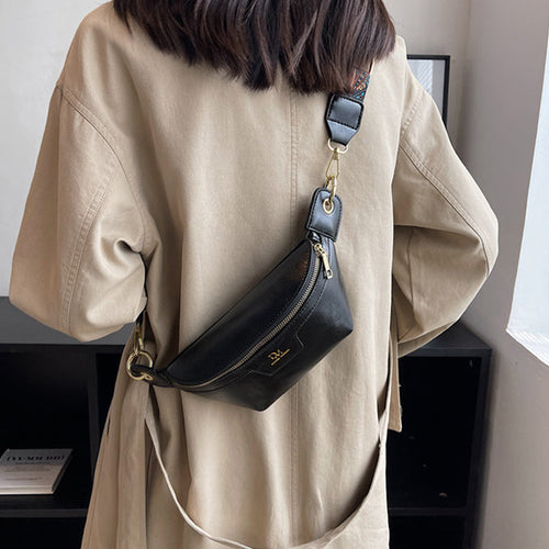 Gürteltasche im koreanischen Stil mit karierten Nähten