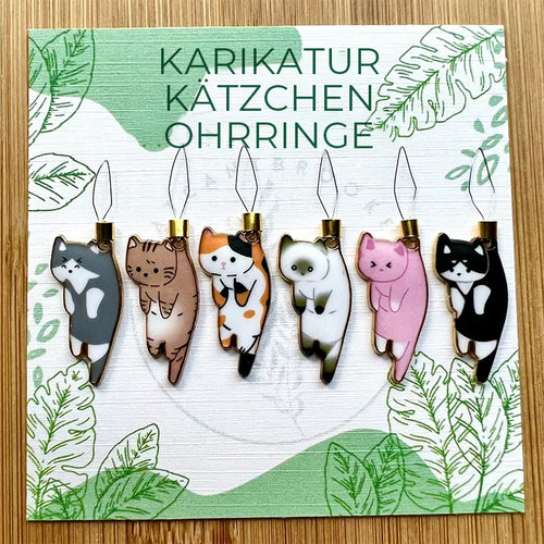 Karikatur Kätzchen Ohrringe