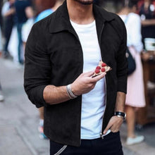 Laden Sie das Bild in den Galerie-Viewer, Fleecejacke aus Hirschleder für Herren