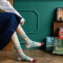 Laden Sie das Bild in den Galerie-Viewer, Langstapelige Ölgemälde Baumwollsocke