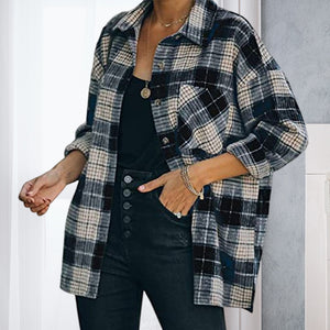 Tweed Karierte Jacke