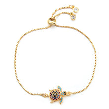 Laden Sie das Bild in den Galerie-Viewer, Zirkon-Schildkröte Armband
