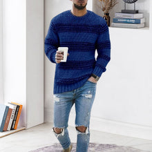 Laden Sie das Bild in den Galerie-Viewer, Gestreifter Pullover mit Rundhalsausschnitt für Herren