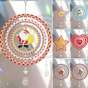DIY Diamantmalerei doppelseitig drehbares hängendes Windspiel