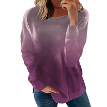 Laden Sie das Bild in den Galerie-Viewer, Sweatshirt mit Rundhalsausschnitt und Farbverlauf