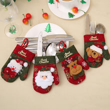 Laden Sie das Bild in den Galerie-Viewer, Weihnachtsbesteckset Handschuhe Geschenktüte