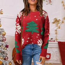 Laden Sie das Bild in den Galerie-Viewer, Weihnachtspullover mit Rundhalsausschnitt