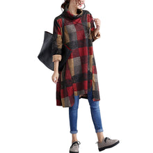 Laden Sie das Bild in den Galerie-Viewer, Unregelmäßiges Kleid mit Rollkragen für Damen