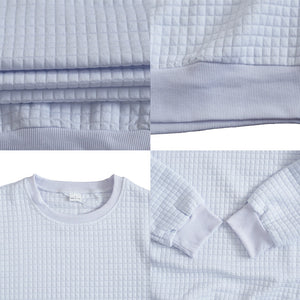Schmales T-Shirt aus Baumwolle mit Waffelmuster