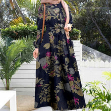 Laden Sie das Bild in den Galerie-Viewer, Neues Langes Kleid Mit Vintage-Print