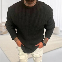 Laden Sie das Bild in den Galerie-Viewer, Einfarbiger Pullover mit Rundhalsausschnitt