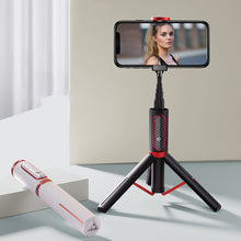 Laden Sie das Bild in den Galerie-Viewer, Einziehbarer Bluetooth-Fotoständer aus Aluminiumlegierung