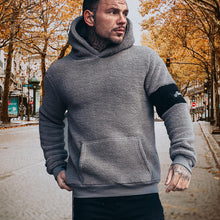 Laden Sie das Bild in den Galerie-Viewer, Langärmliges Lässiges Modisches Plüschiges Sweatshirt mit Kapuze