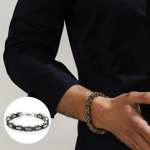 Trendiges Edelstahlarmband im Hip-Hop-Stil