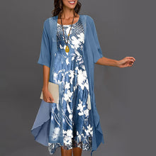 Laden Sie das Bild in den Galerie-Viewer, Zweiteiliges Sommerkleid Aus Chiffon