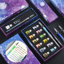 Laden Sie das Bild in den Galerie-Viewer, Sternenhimmel Glasstift-Tinten-Set