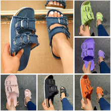 Laden Sie das Bild in den Galerie-Viewer, Sommerliche Einfarbige Sandalen Mit Schnalle