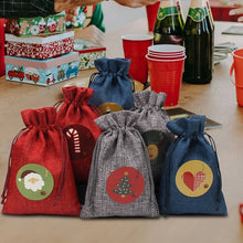 Laden Sie das Bild in den Galerie-Viewer, 24 Stücke Weihnachten Advent Kalender Hängen Geschenk Taschen