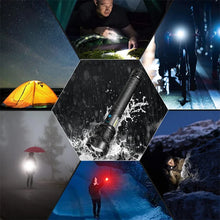 Laden Sie das Bild in den Galerie-Viewer, Wiederaufladbare taktische LED-Laser-Taschenlampe
