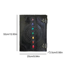 Laden Sie das Bild in den Galerie-Viewer, Paranormales Notizbuch mit 7 Chakra-Edelsteinen