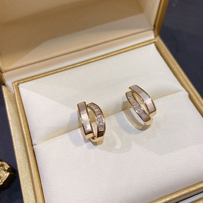 Neue stilvolle Zirkon Ohrringe