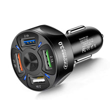 Laden Sie das Bild in den Galerie-Viewer, 4-Anschluss-USB-Autoladegerät Schnellladung