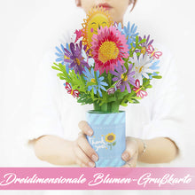 Laden Sie das Bild in den Galerie-Viewer, Dreidimensionale Blumen-Grußkarte