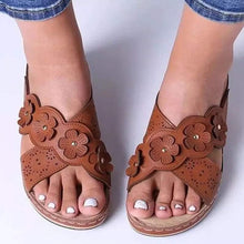 Laden Sie das Bild in den Galerie-Viewer, Sommer Einfarbige Blumensandalen