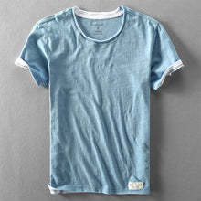 Laden Sie das Bild in den Galerie-Viewer, Herren Sommer Lässiges T-Shirt mit O-Ausschnitt