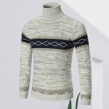 Laden Sie das Bild in den Galerie-Viewer, Modischer Einfacher Strickpullover mit Rautenmuster für Herren