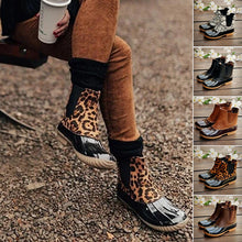 Laden Sie das Bild in den Galerie-Viewer, Regenfeste Stiefeletten mit runder Zehenpartie für Damen