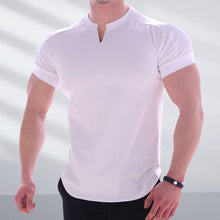 Laden Sie das Bild in den Galerie-Viewer, Kurzärmliges Einfarbiges Sportliches T-Shirt für Herren