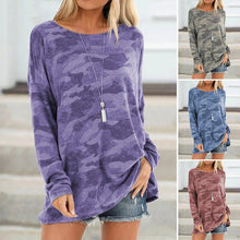 Laden Sie das Bild in den Galerie-Viewer, Langärmliges Camouflage-T-Shirt