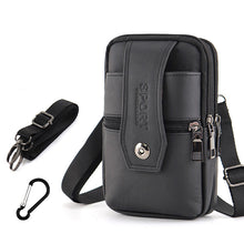 Laden Sie das Bild in den Galerie-Viewer, Multifunktionale Handy-Gürteltasche Aus Leder
