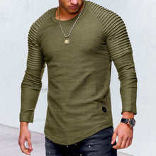 Laden Sie das Bild in den Galerie-Viewer, Langärmliges Zerknittertes T-Shirt für Herren