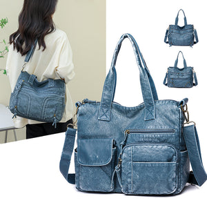 Denim Farbe Tote Handtasche
