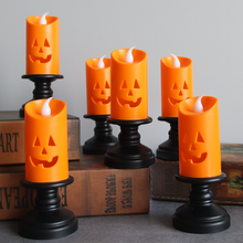 Laden Sie das Bild in den Galerie-Viewer, Halloween LED Kürbiskerzenlicht
