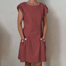 Laden Sie das Bild in den Galerie-Viewer, Einfarbiges Lässiges Modisches Kleid