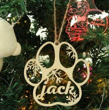 Laden Sie das Bild in den Galerie-Viewer, SANK®PERSONALISIERTE HUNDE/KATZE PFOTE WEIHNACHTSVERZIERUNG