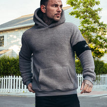 Laden Sie das Bild in den Galerie-Viewer, Langärmliges Lässiges Modisches Plüschiges Sweatshirt mit Kapuze