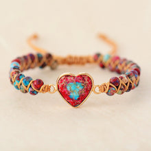Laden Sie das Bild in den Galerie-Viewer, Leidenschaftliches Herz-Jaspis-Armband