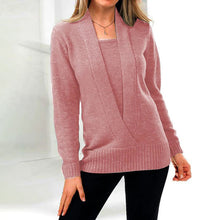 Laden Sie das Bild in den Galerie-Viewer, Einfarbiger Pullover für Damen, kurz geschnittener Strickpullover