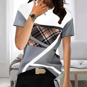 Kurzärmliges T-Shirt mit Rundhalsausschnitt