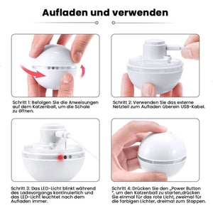 Freietaube Laser Katzenball mit Feder