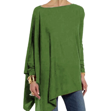 Laden Sie das Bild in den Galerie-Viewer, Fließendes Unregelmäßiges Einfarbiges T-Shirt