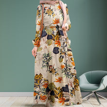 Laden Sie das Bild in den Galerie-Viewer, Neues Langes Kleid Mit Vintage-Print