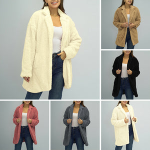 Doppelseitige Plüschjacke