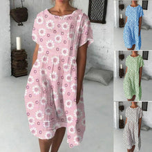 Laden Sie das Bild in den Galerie-Viewer, Damenkleid mit Sonnenblumendruck